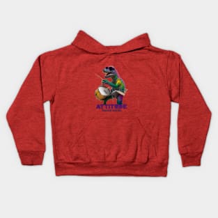 T-Rex Playing Snare Drum Kids Hoodie